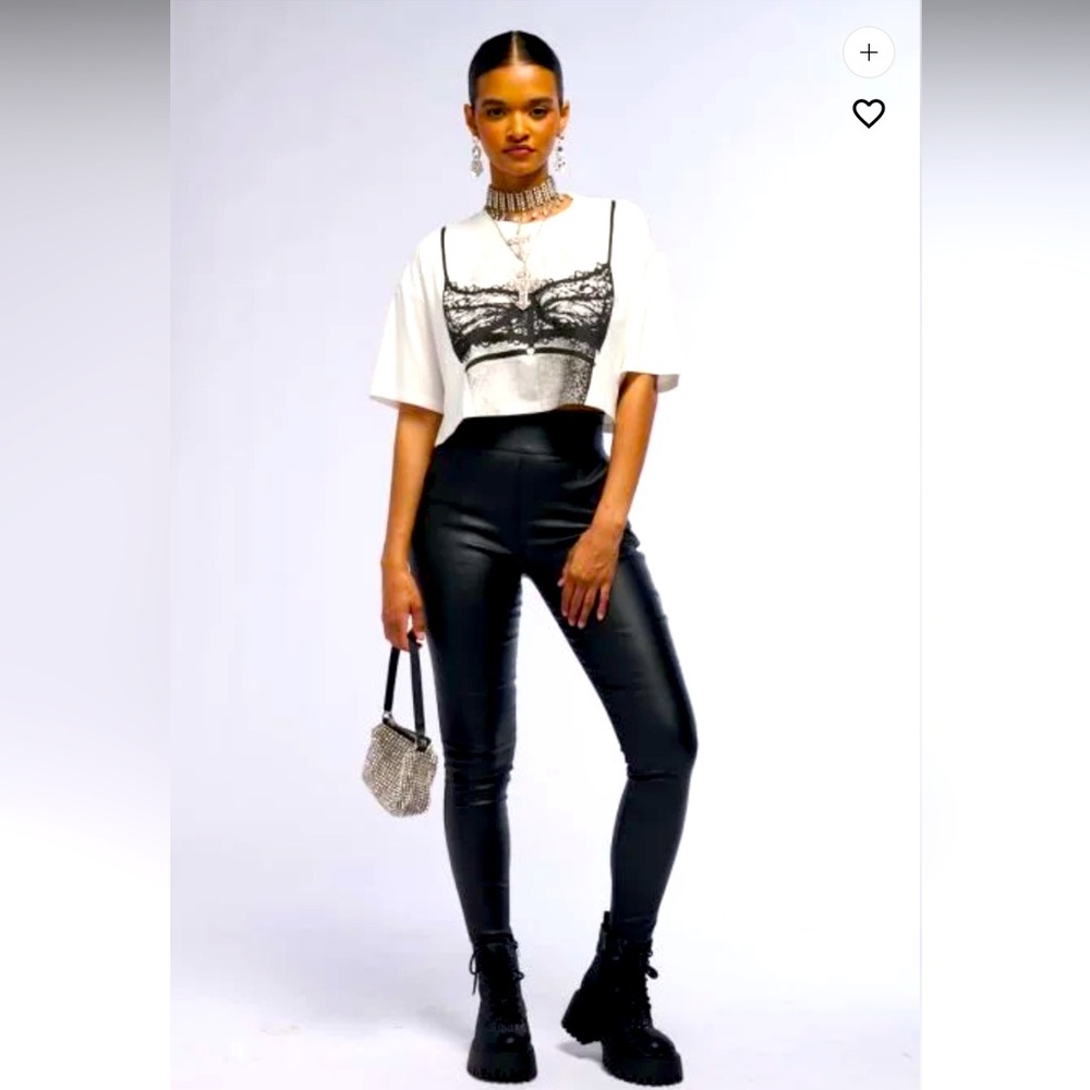 Ammo X Akira | Big Booty High Waist Pleather Pant | M | Olive Green